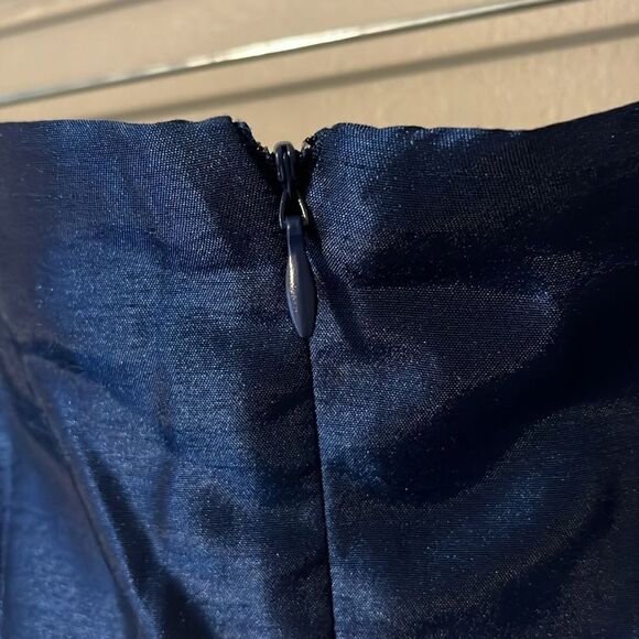 New! ANTHROPOLOGIE Hutch Tulle Bow Tie Strapless Midi Dress Navy Size18W - Picture 8 of 16